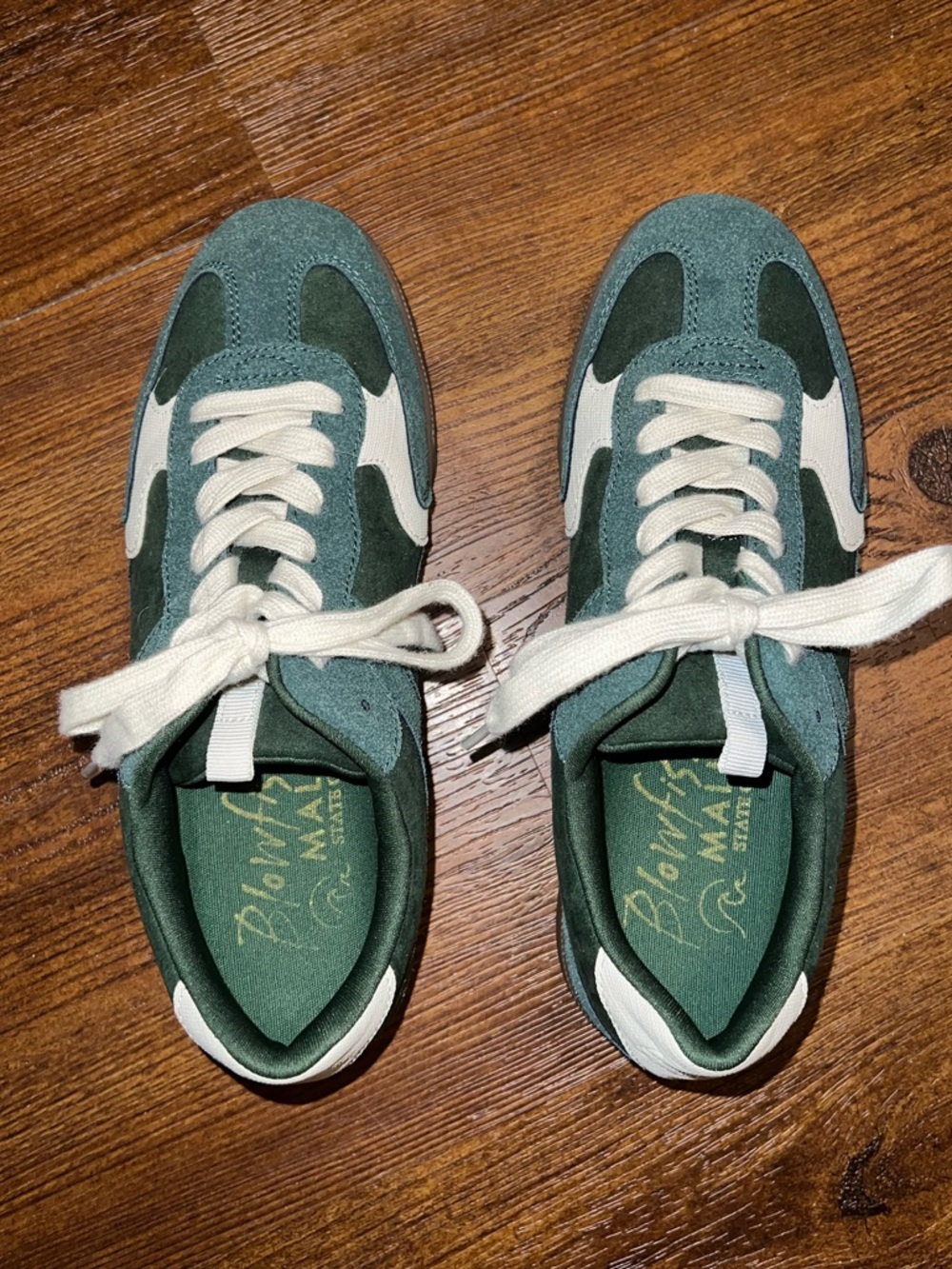 Blowfish Malibu Green Tastic White Retro Casual White Lace Up Sneakers Size 8 - Picture 5 of 12